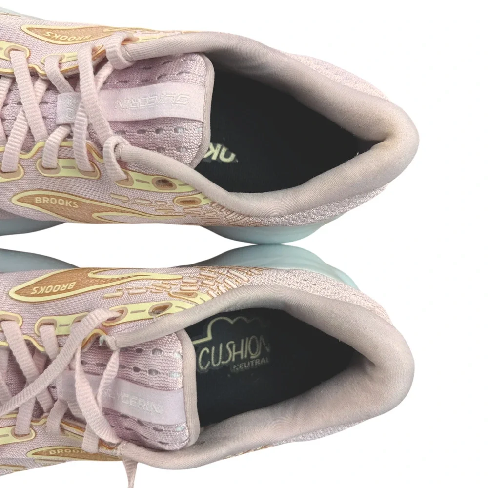 Brooks Glycerin 20 Womens 9 B Running Sneakers Pink Pastel Coquette Athleisure